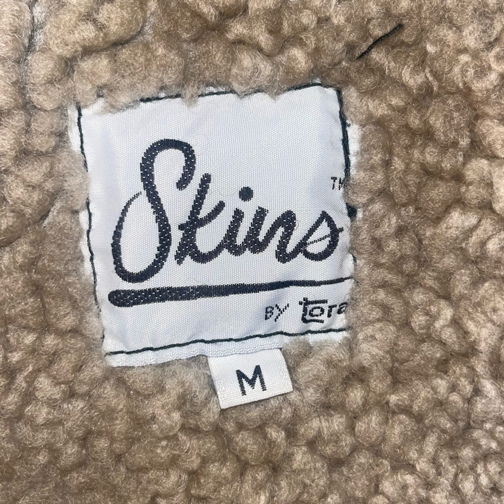 Vintage Skins by Tora Black Leather Jacket w/ Cream Shearling Lining | Medium - Picture 2 of 9